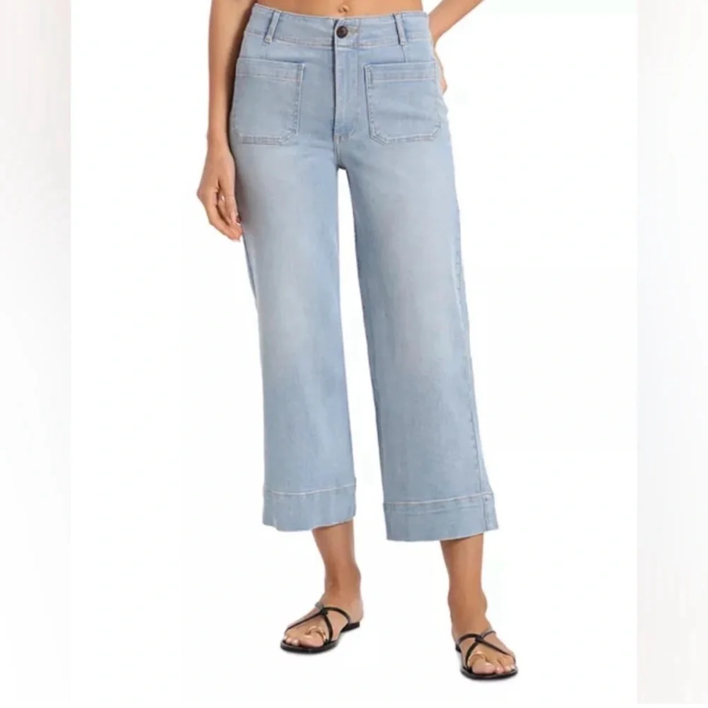 Bagatelle women’s Classic Blue Cropped Wide-Leg Women Jeans size 26 - Picture 5 of 5